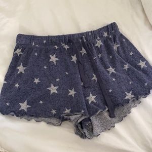 Target star printed blue pajama shorts